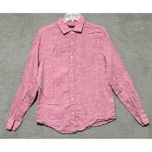 Banana Republic 100% Linen Camden Fit Long Sleeve Button Shirt Mens Size M